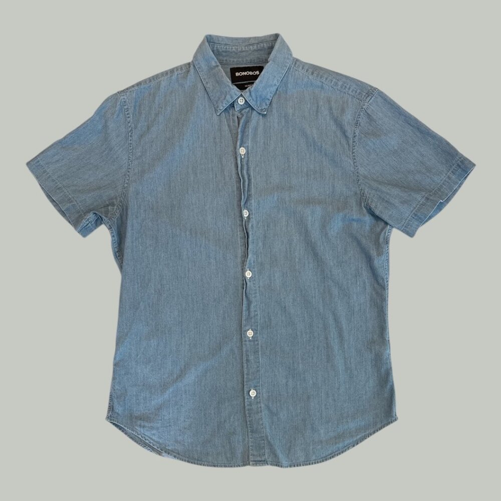 Bonobos Men’s Chambray Short Sleeve Button-Down Shirt - Size Small